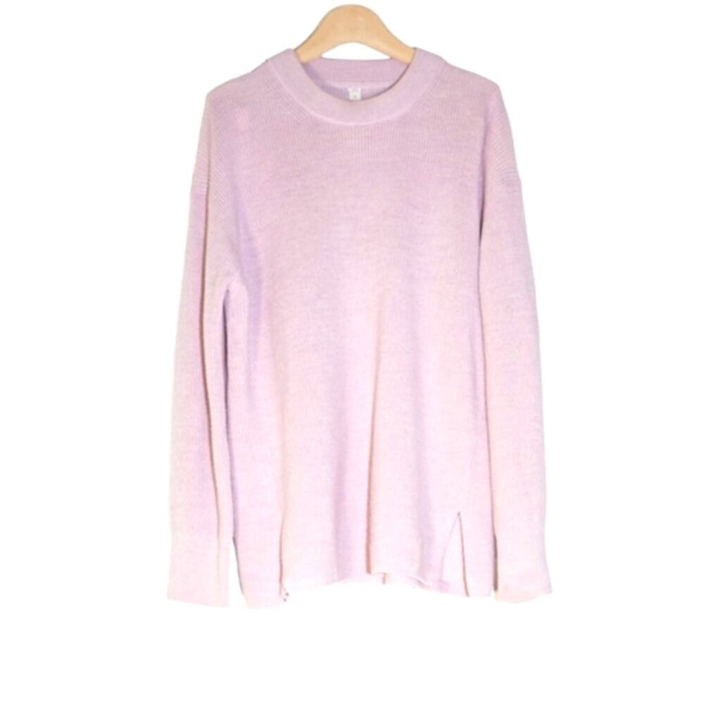 Lululemon - Merino Wool-Blend Ribbed Crewneck Sweater in Pink / Size 8